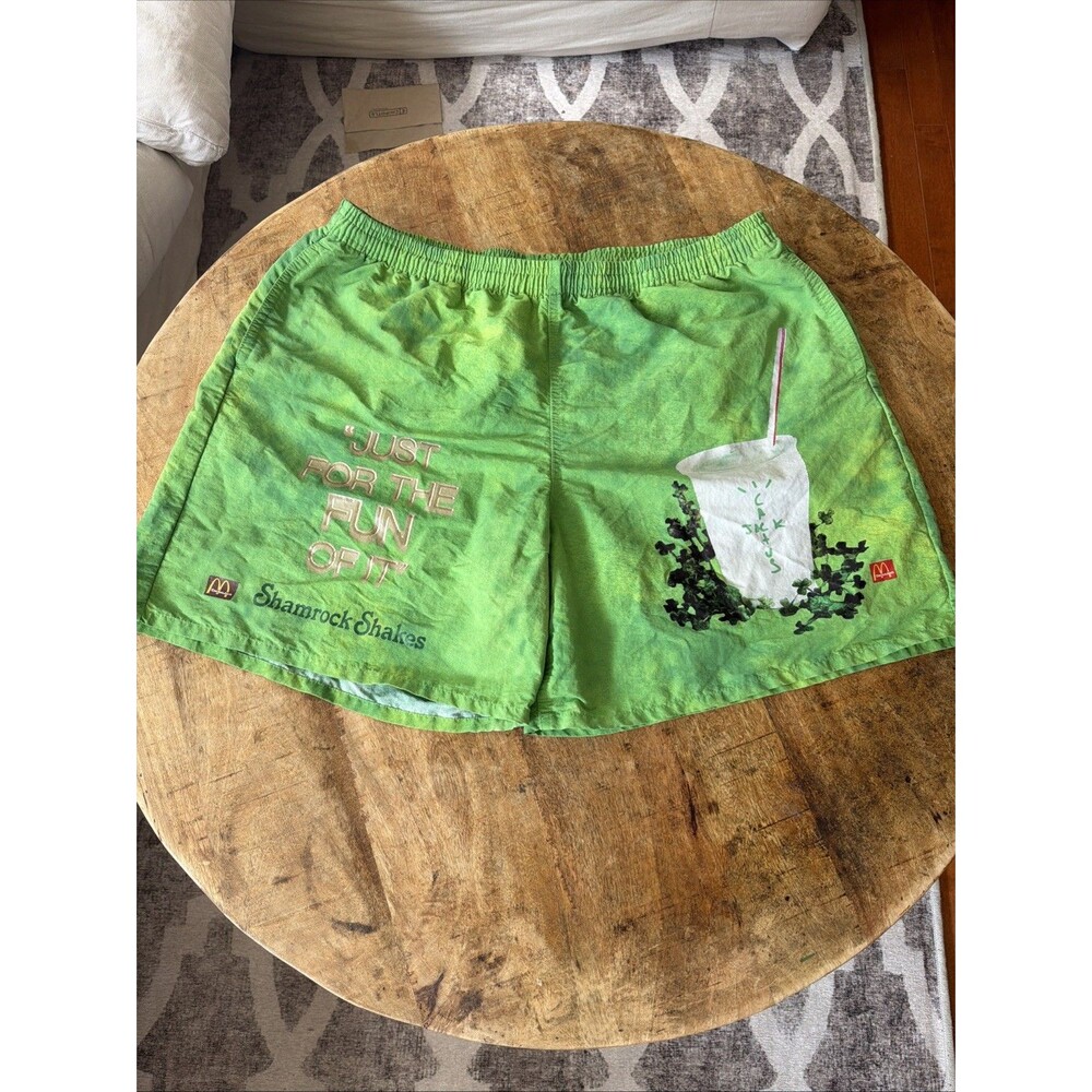 Travis Scott x McDonalds Shamrock Shake Shorts Mens XL Cactus Jack Green